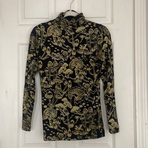 Gold on Black Shroomed Turtleneck by Thief and Bandit